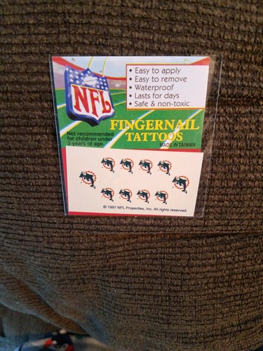 Designer Nail Stickers Miami Dolphins Nail Art Stickers & Water Decals - Set Of 43 Transfers For Manicures (A1326) Miami Dolphins Helmet Decals - Foto 4