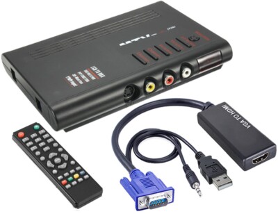 Universal RF Coax RCA SV Video to 1080P HD VGA Converter - Main Image