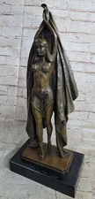 Chiparus Art Deco Nude Dancer Showgirl Bronze Statue Sculpture Figure Decor
