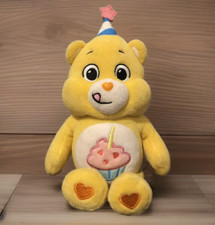 Care Bears Birthday Bear 9" Plush Basic Fun Yellow Cupcake Party Hat Stuffed Toy
