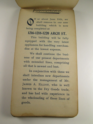 1902 Celluloid Advertising Piece YOUNG, SMITH, FIELD Store, Philadelphia PA - Picture 6 of 7
