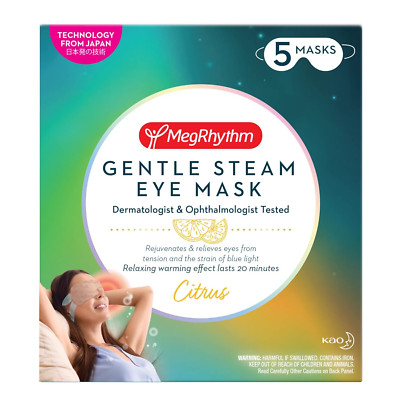 MegRhythm by Kao Gentle Steam Eye Mask, Citrus ~ 5 Masks