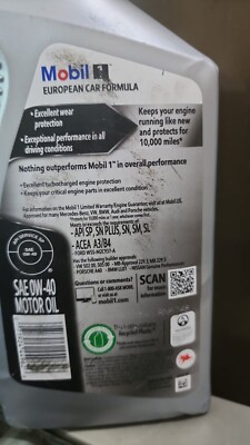 Mobil1 0W-40 10U.S.Qt (モービル1　0W-40） Mobil 1™ 0W-40