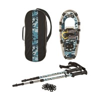 Yukon Charlie's Junior 7x16 Aluminum Snowshoes & Trekking Poles - Blue Camo Yukon Charlie's Junior 7x16 Aluminum Snowshoes & Trekking Poles - Blue Camo