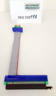 Adapter / Kabel / PCIe x1 - x16 / Riser Card Extension Adapter Cable / Neu