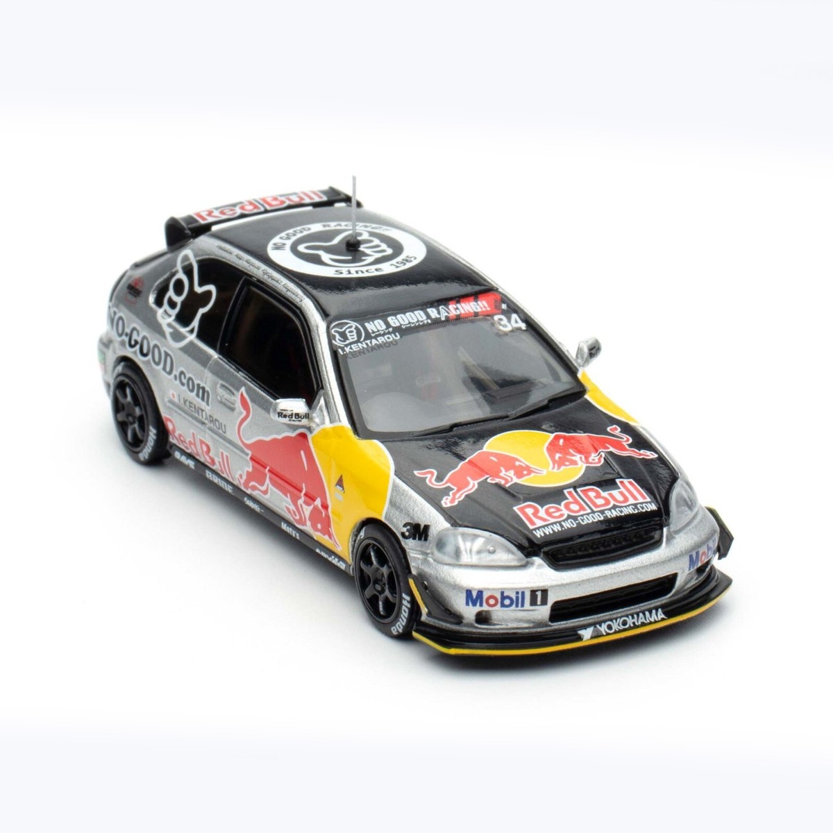 INNO64 1:64 HONDA CIVIC TYPE R EK9 NO GOOD RACING RED BULL OSAKA