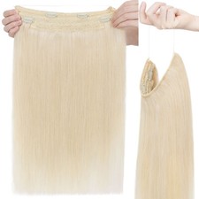 One Piece Clip Hidden Wire In Weft 100 Real Remy Human Hair Extensions Hairpiece
