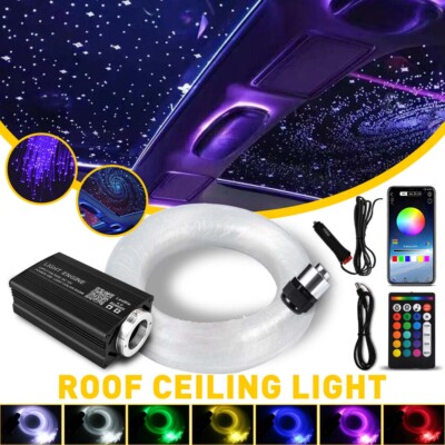 500pcs Car/Home Fiber LED Headliner Optic Roof 12W RGBW Star Ceiling Light Kit