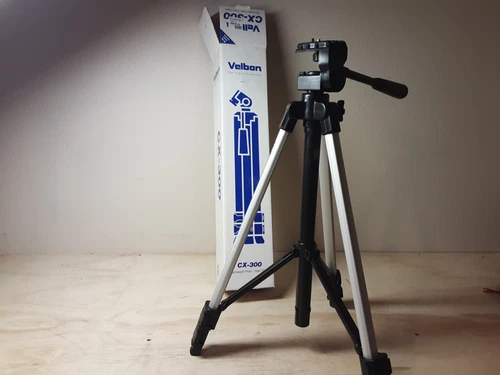 Velbon CX 300 35mm Camera & Video Camcorder Adjustable Aluminum Tripod 