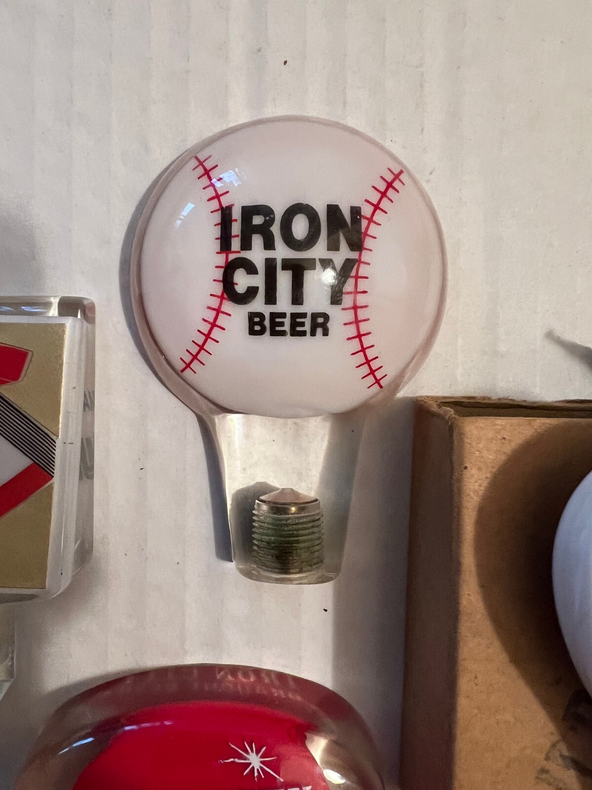 5 Vintage Beer Tap Handles Iron City, Duke, Silver Top Old Tavern / Bar