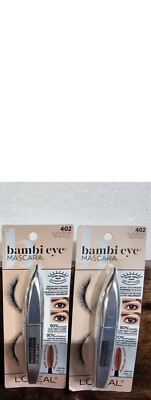 Loreal Bambi Eye ,Wide Open Eyes Mascara #402 BLACK BROWN Lot Of 2