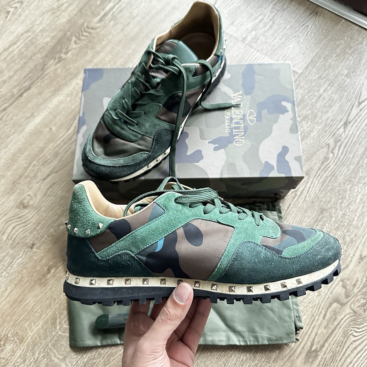 Valentino Airforce Studded Low Camo Sneaker UK11 Valentino