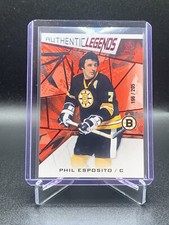 2021-22 SP Game Used Authentic Legends Red Fragment Phil Esposito 196/205 Bruins