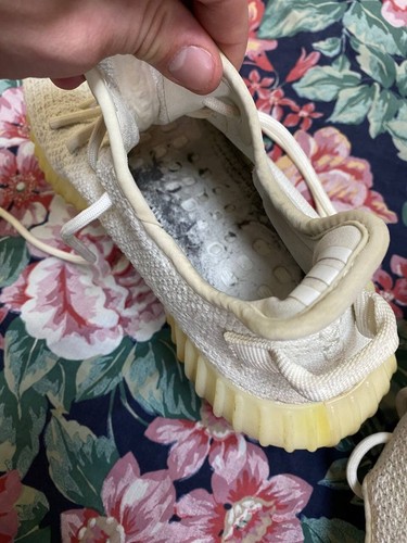 Size 7.5- adidas Yeezy Boost 350 V2 Low Cream White / Triple White - Picture 13 of 15