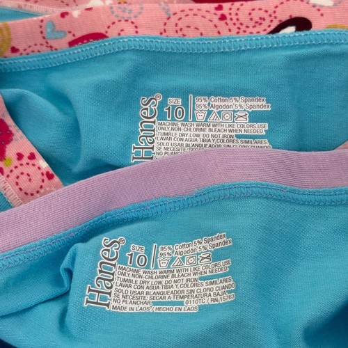 Hanes Girls' Underwear Lot of 26 - Size 10 - Stripes Hearts & Cupcakes New - Picture 4 of 12