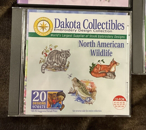 #63-Dakota Coleccionables CD Bordado Lote de 4 Wildlife Pk #2 Diseños! - Imagen 5 de 12