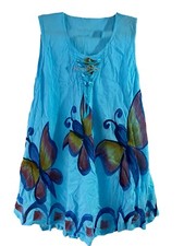 Women Round Neck Sleeveless Dress Casual Loose Summer Sundress Beach Pool Party