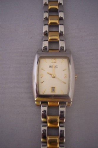 Fossil Womens Gold Silver Rectangle 