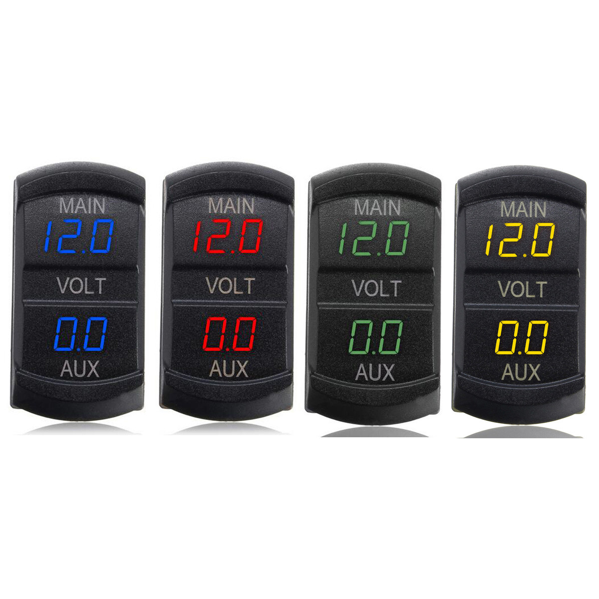 1224V Volt Meter Dual Battery Monitor LED Digital For Car Boat Gauge