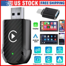 Wireless CarPlay Adapter 2in1 Android Auto Car Auto Navigation Player USB Dongle