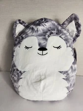 Squishmallow New 16” Heidi Arctic Wolf Gray Tie Dye Dog Husky 2021 Plush NWT