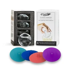 Masontops 8 PC Pickle Pebbles Glass Weight & Pickle Pipes Airlock Kits - Small