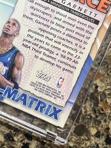 Kevin Garnett 1999-00 Topps All-Matrix Instinctive Force Refractor Timberwolves - Picture 10 of 10