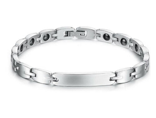 ID Edelstahl Magnetisches Armband + Gravur nach Wunsch auch als Partnerarmbänder - Picture 12 of 14