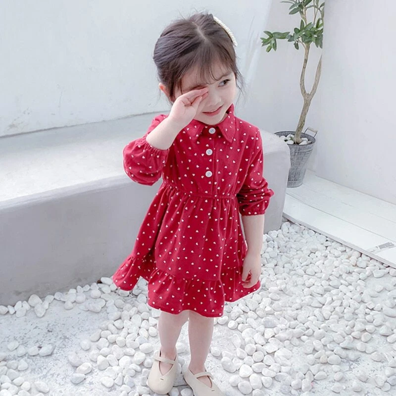 Thicken Cotton 1 8Y Baby Girl Dress Long sleeve Dresses Girls Autumn Toddler Kid