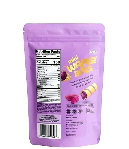 2 PACK DEKA MINI WAFER BITES UBE FLAVOR Great Every Day Snack - Picture 3 of 3