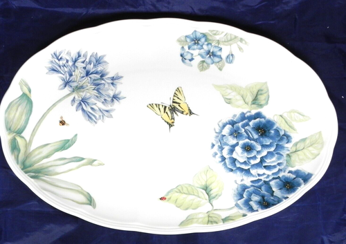 Lot of 2 - 16" Platters LENOX Butterfly Meadow, Hydrangea, Lily of the Valley - Picture 12 of 19