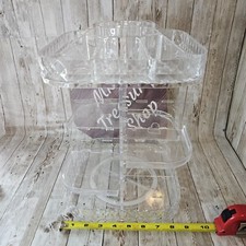 360 Rotating Makeup Organizer Adjustable Spinning Cosmetic Storage Cases , Clear