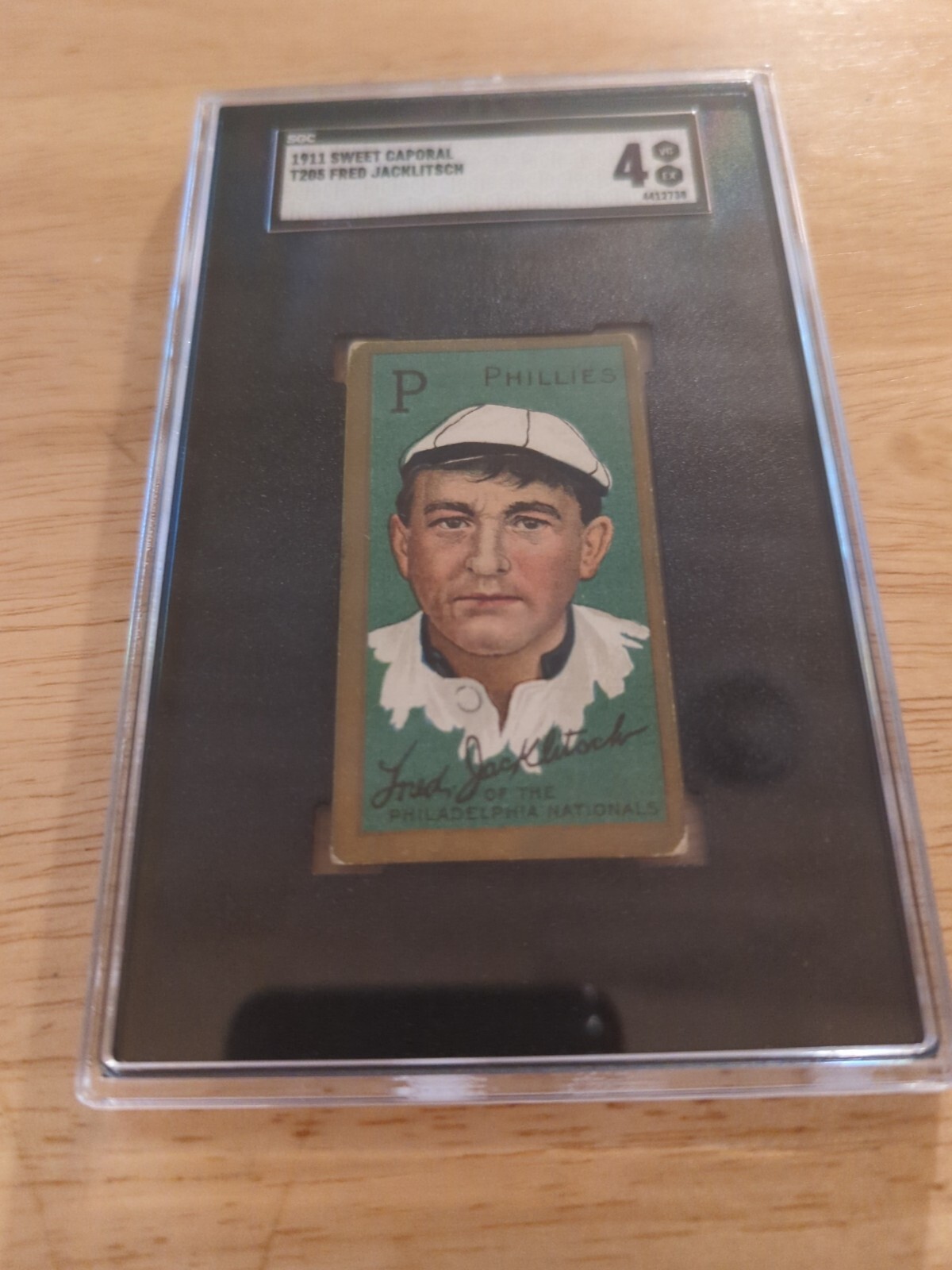 1911 T205 Gold Border Fred Jacklitsch SGC 4 Sweet Caporal Philadelphia Phillies