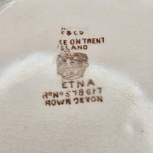 Antico ""Crown Devon"" S.F. & Co. Stoke On Trent (Inghilterra) ciotola da portata floreale - Foto 7 di 7