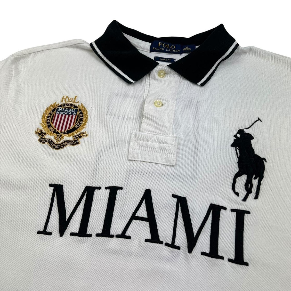 Ralph Lauren White Miami Big Pony Polo Shirt - Extra Large | eBay