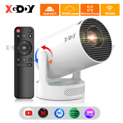 XGODY 4K Freestyle Projektor Mini Heimkino Beamer Handy Smart Heimprojektor HDMI