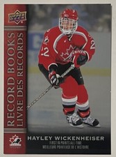 Hayley Wickenheiser Upper Deck Tim Hortons Legends - Record Books #RB-15