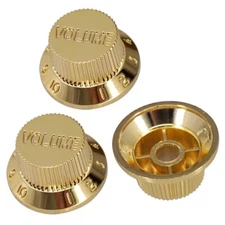 3 Pcs Gold Guitar Tone/Volume Control Knobs Set Fit Fender Stratocaster Strat