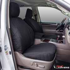 Seat Covers For 2010-2015 Chevy Express Van Front Set Black Tweed
