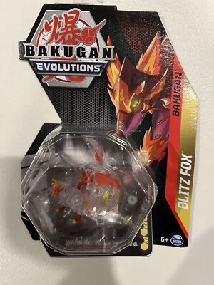NEW - Bakugan Evolutions - Blitz Fox Elemental - Rare Chase (Clear) - MOC