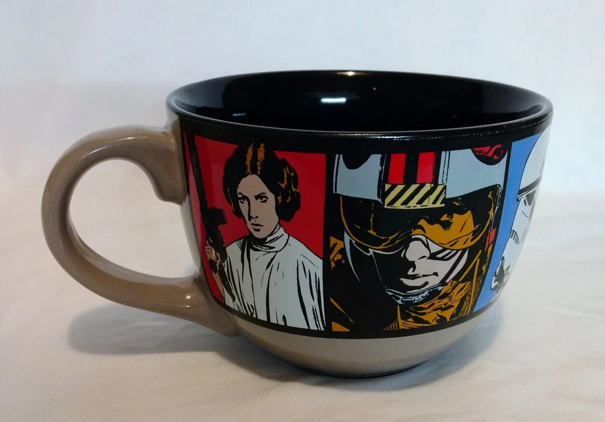 Star Wars Original Trilogy 24oz Coffee Tea Cup/Mug Skywalker, Yoda, Leia,  Vader