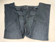 J Jill Denim Size 16 High Rise Straight Leg Jeans Stretch Med Wash