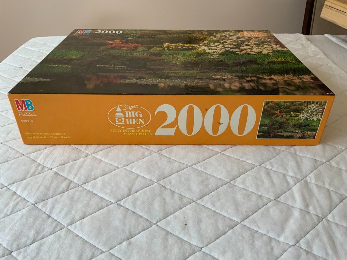 Vintage NEW Big Ben 2000 Shore acres botanical garden jigsaw