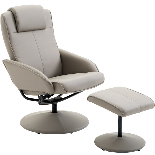Loungesessel Mit Hocker Relaxsessel 360° Drehbar Fernsehsessel Mit Liegefunktion-image