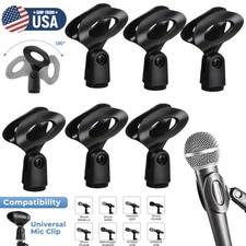 6 Adjustable Universal Microphone Mount Clip Clamp Holder for All Mic Stand USA
