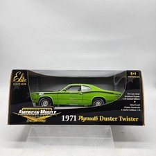 41z American Muscle Elite 1971 Plymouth Duster Twister Green 118 Rare Sealed