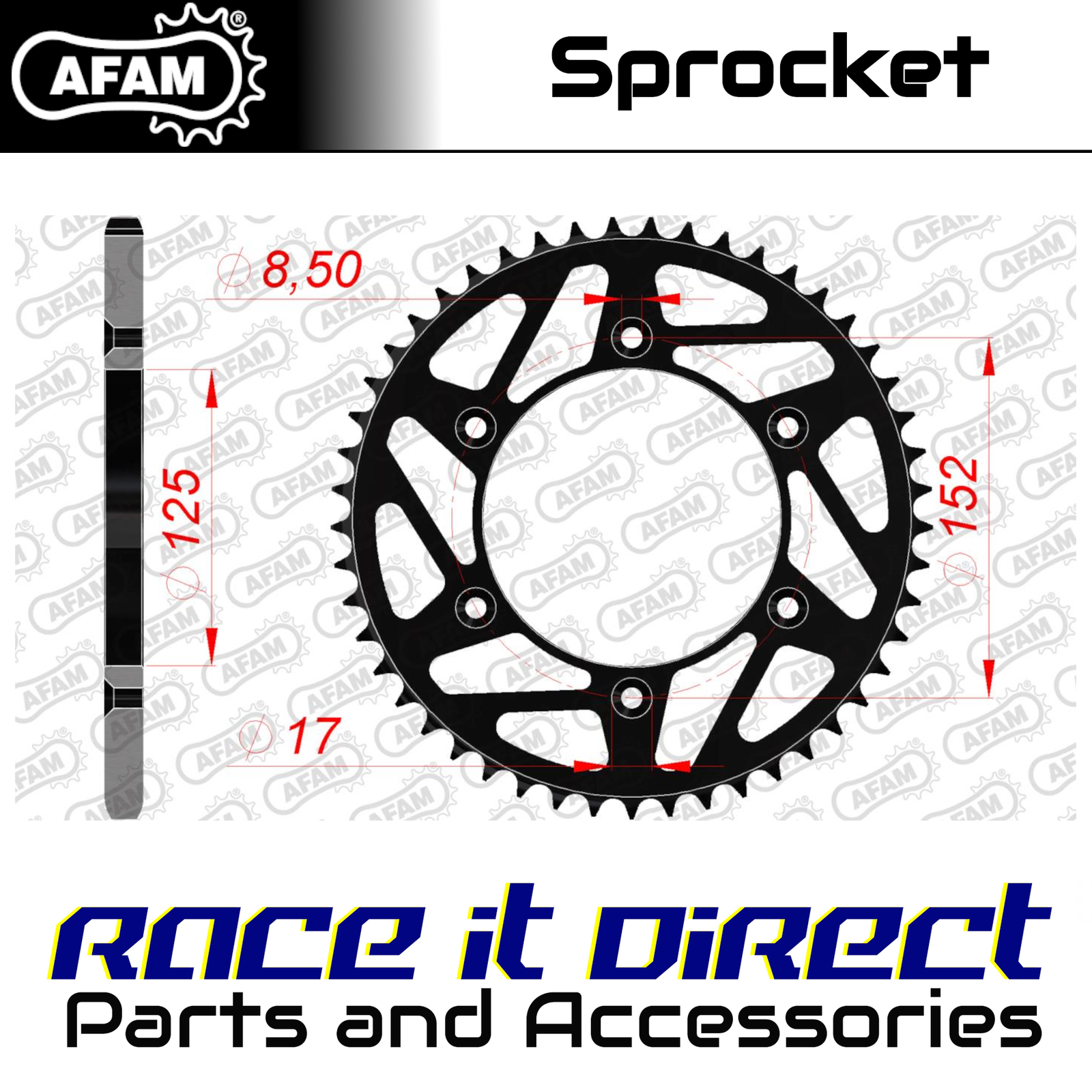 Sprocket for BETA X-Trainer 300 2020-2024 HDK 49T Rear AFAM