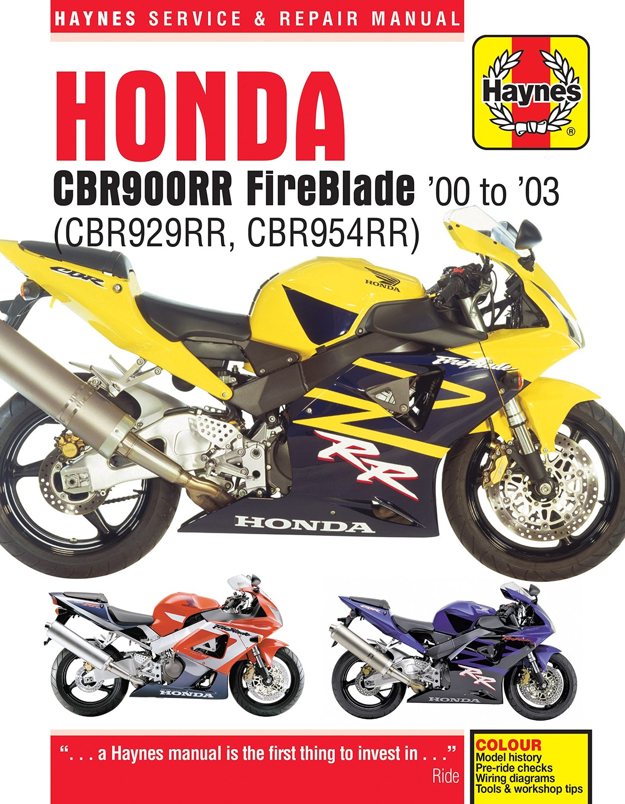 Honda CBR900RR Service and Repair Manual.New Fast Free Shipping** - Image 10