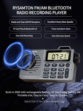 Portable AM/FM Radio, Small Pocket Radio with Bluetooth, Bass Speaker, Support M