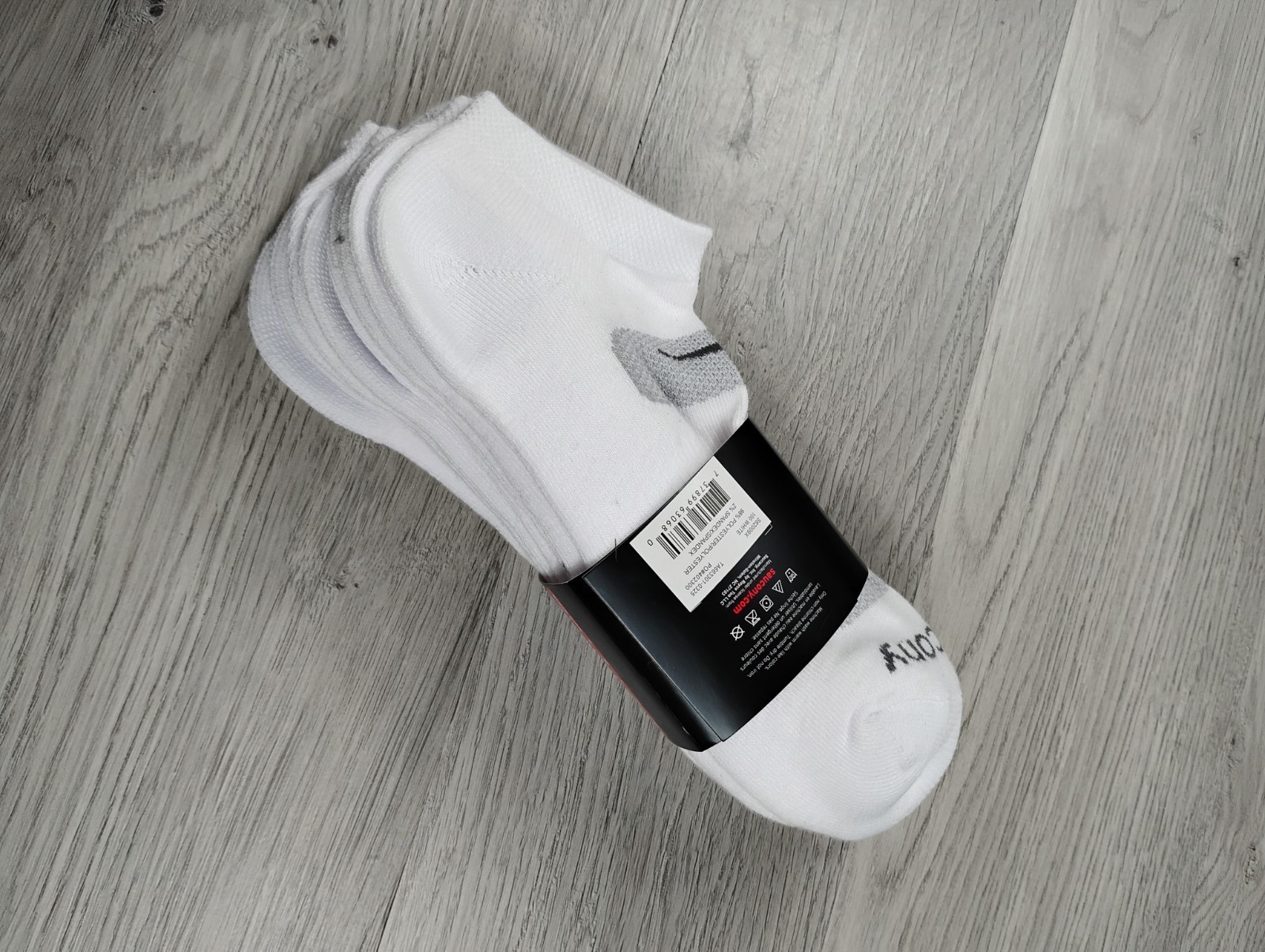 Saucony Men's Bolt Performance Comfort Fit No Show Socks Pack Of 6 XL White thumbnail 3